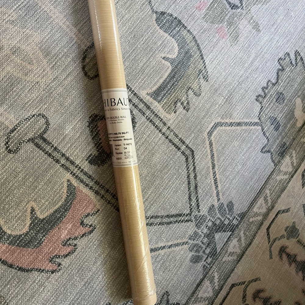 Thibaut tan stripe wallpaper—one double roll